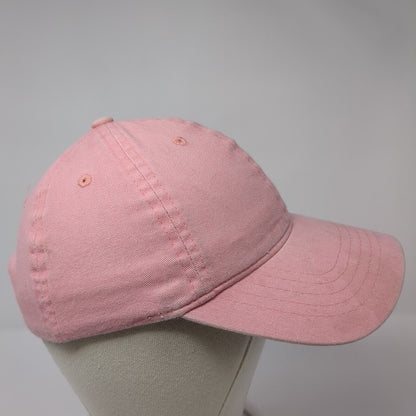 Unbranded Strapback Hat Pink One Size Solid Adjustable Outdoor Blank