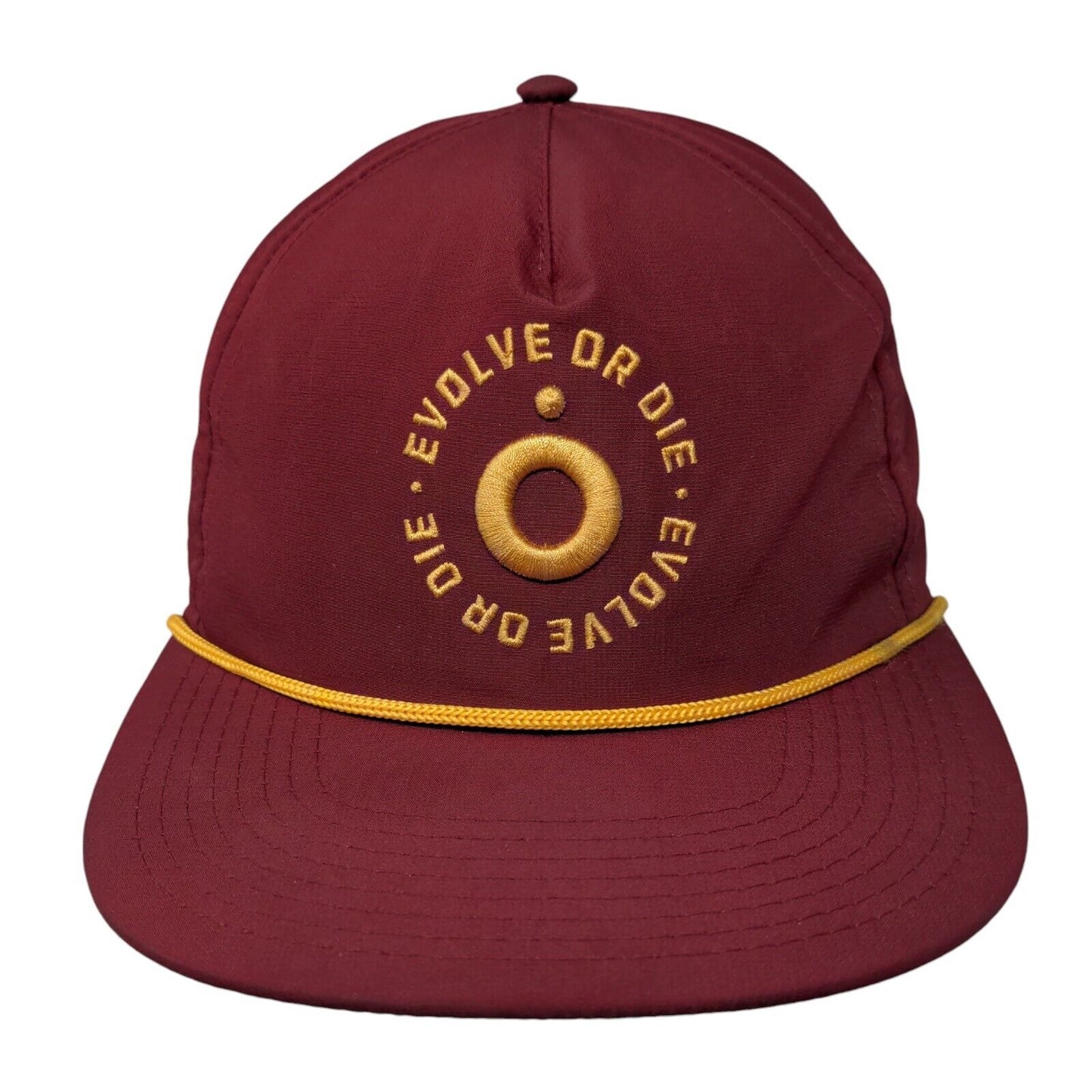 Evolve Or Die Snapback Rope Hat Red One Size Embroidered Pukka Inc