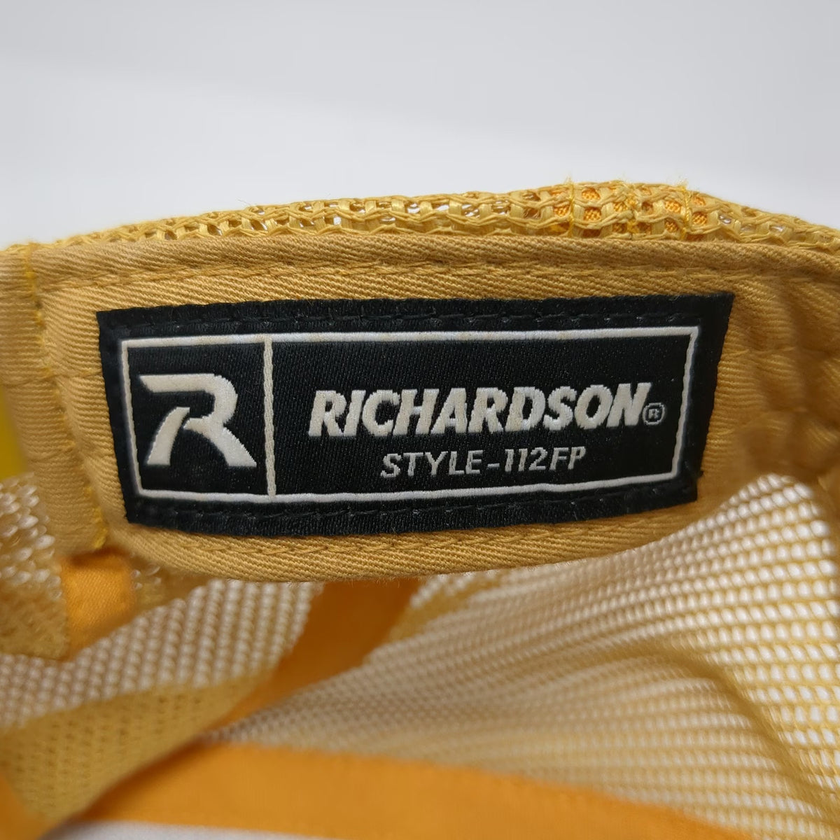 Richardson Trucker Hat Gray Yellow One Size Mesh Back Snapback Buffalo Co Patch