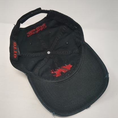 Redpath Logo Strapback Hat Black One Size Adjustable 6 Panel Otto