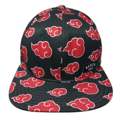 Bioworld Naruto Shippuden Akatsuki Red Cloud All Over Print Snapback Hat OSFM