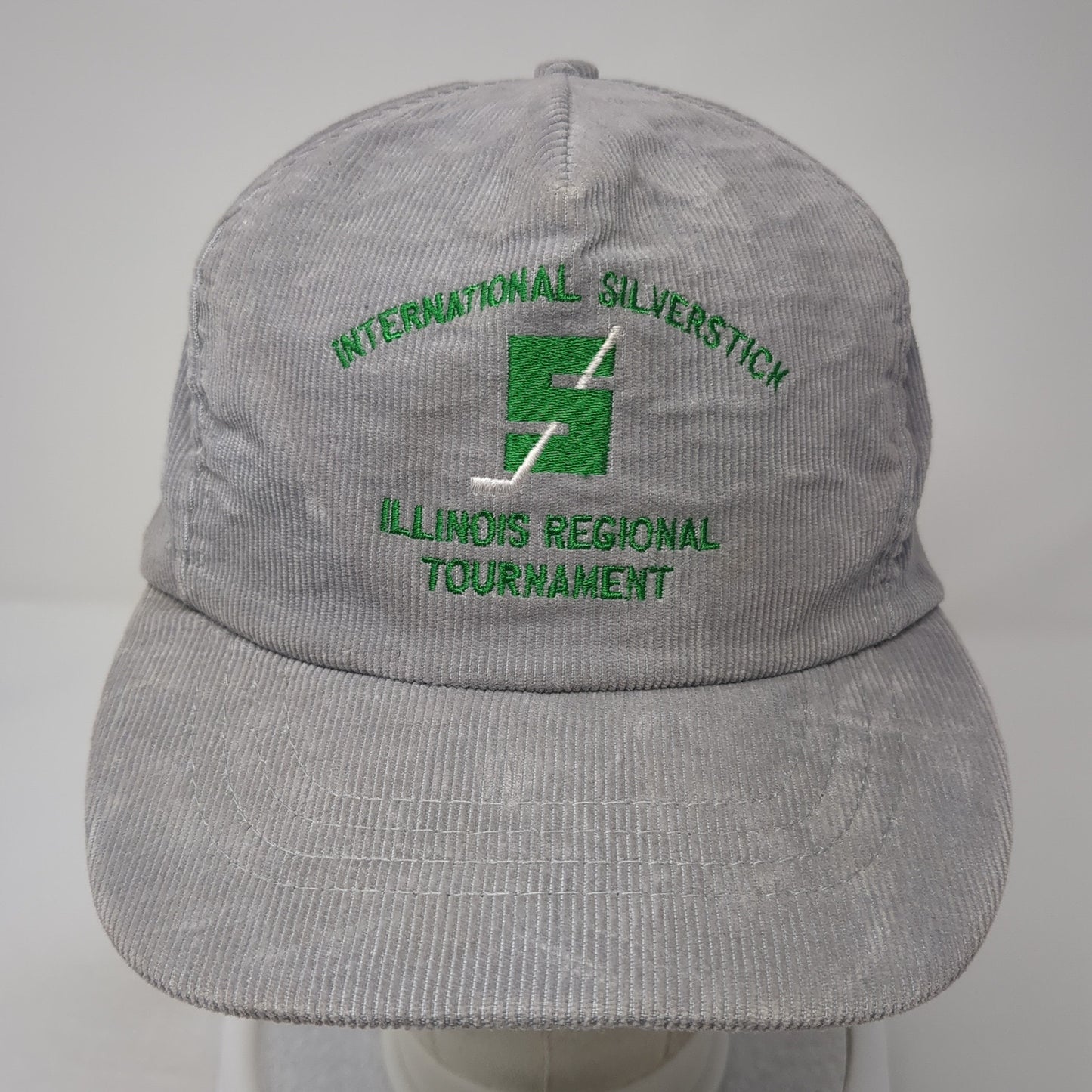 International Silverstick Illinois Snapback Hat Gray One Size Corduroy