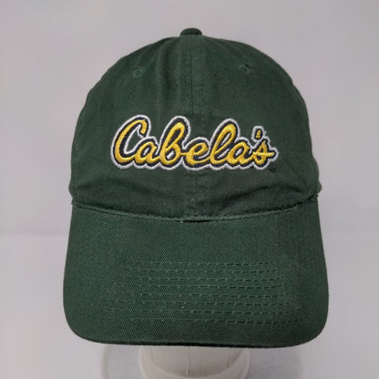 Cabela's Slideback Hat Green OSFM Adjustable Embroidered 6 Panel