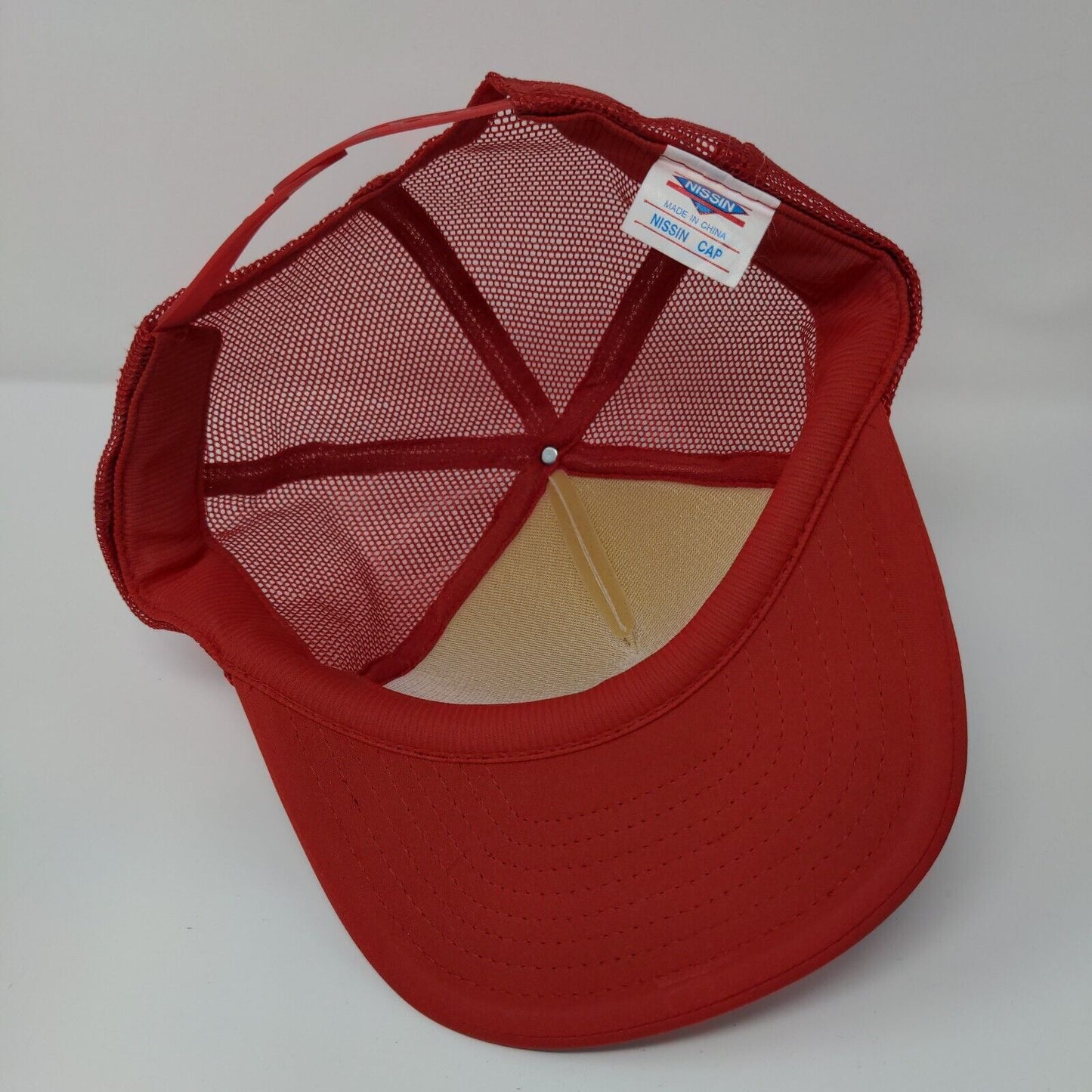 England Truck Snapback Rope Trucker Hat Red OSFA Mesh Back Nissin