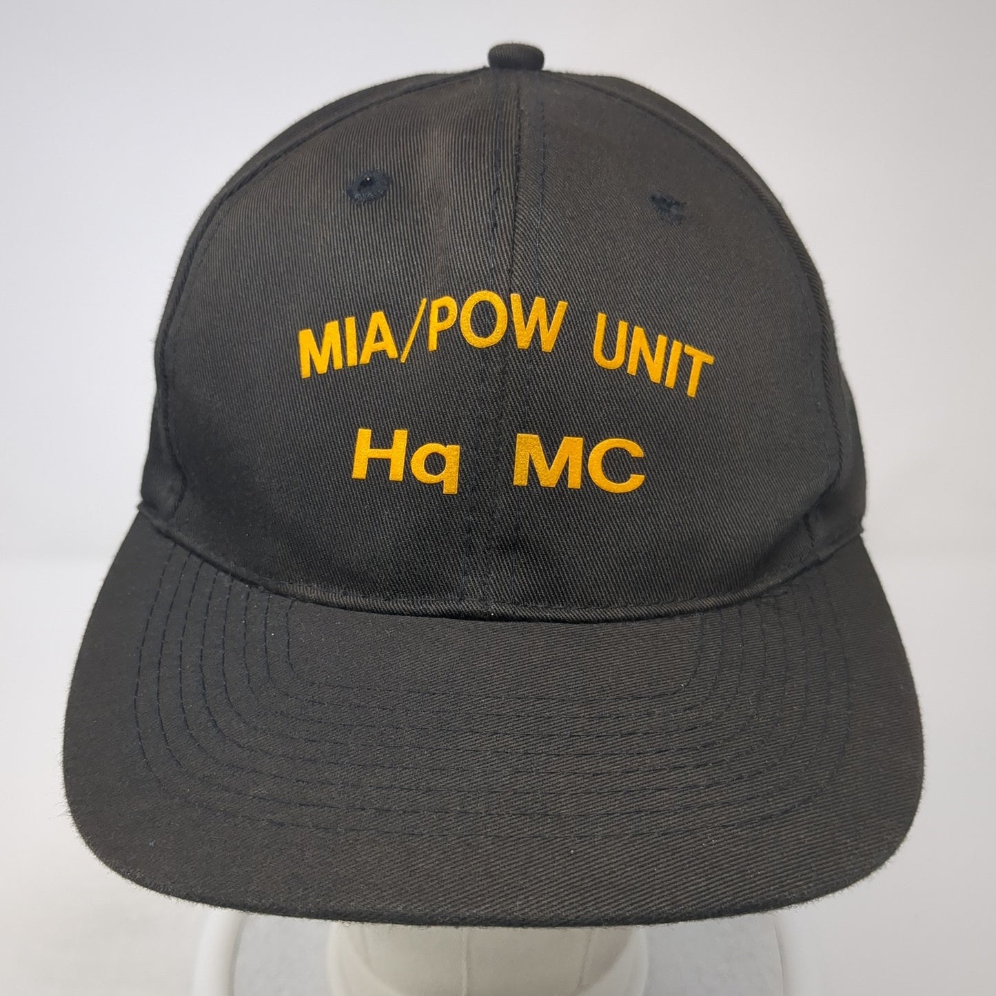 MIA/POW UNIT Hq MC Snapback Hat Black One Size Adjustable Solid Otto