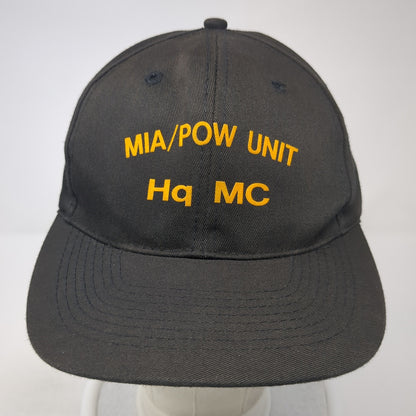 MIA/POW UNIT Hq MC Snapback Hat Black One Size Adjustable Solid Otto
