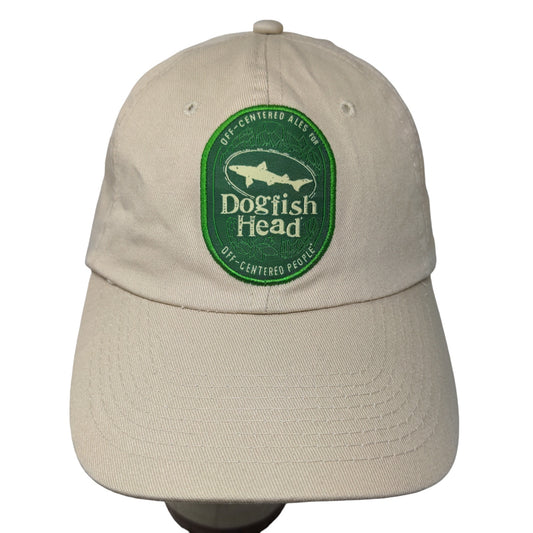 Dogfish Head Men's Slideback Hat Tan Embroidered Logo Beer Ale