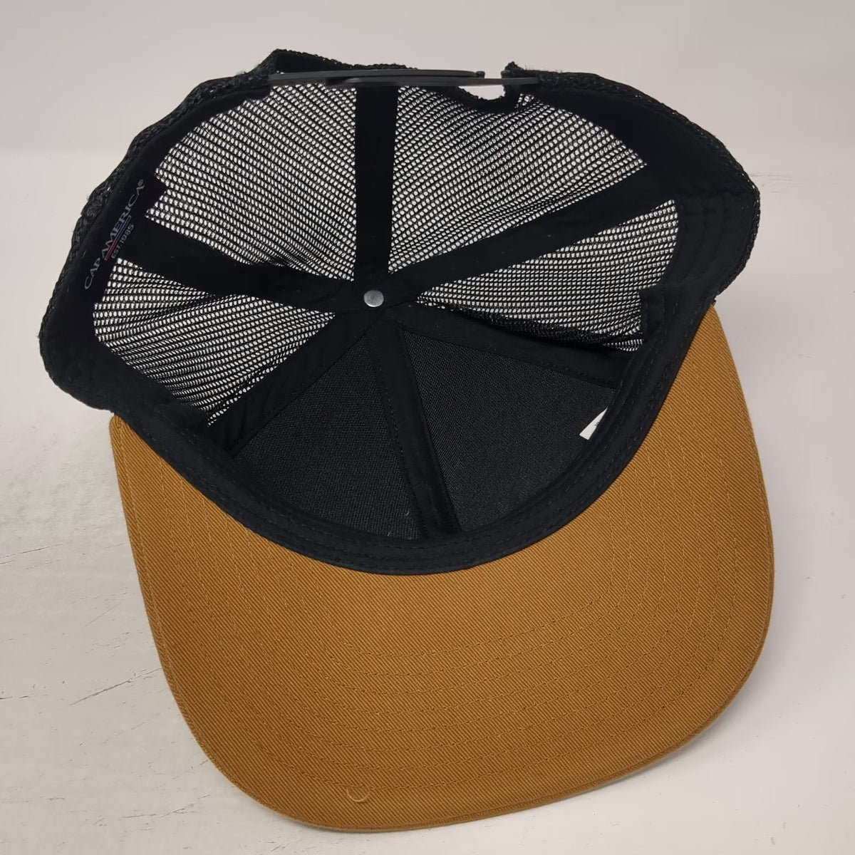 Cap America Equipment Share Trucker Hat Brown One Size Mesh Back Snapback