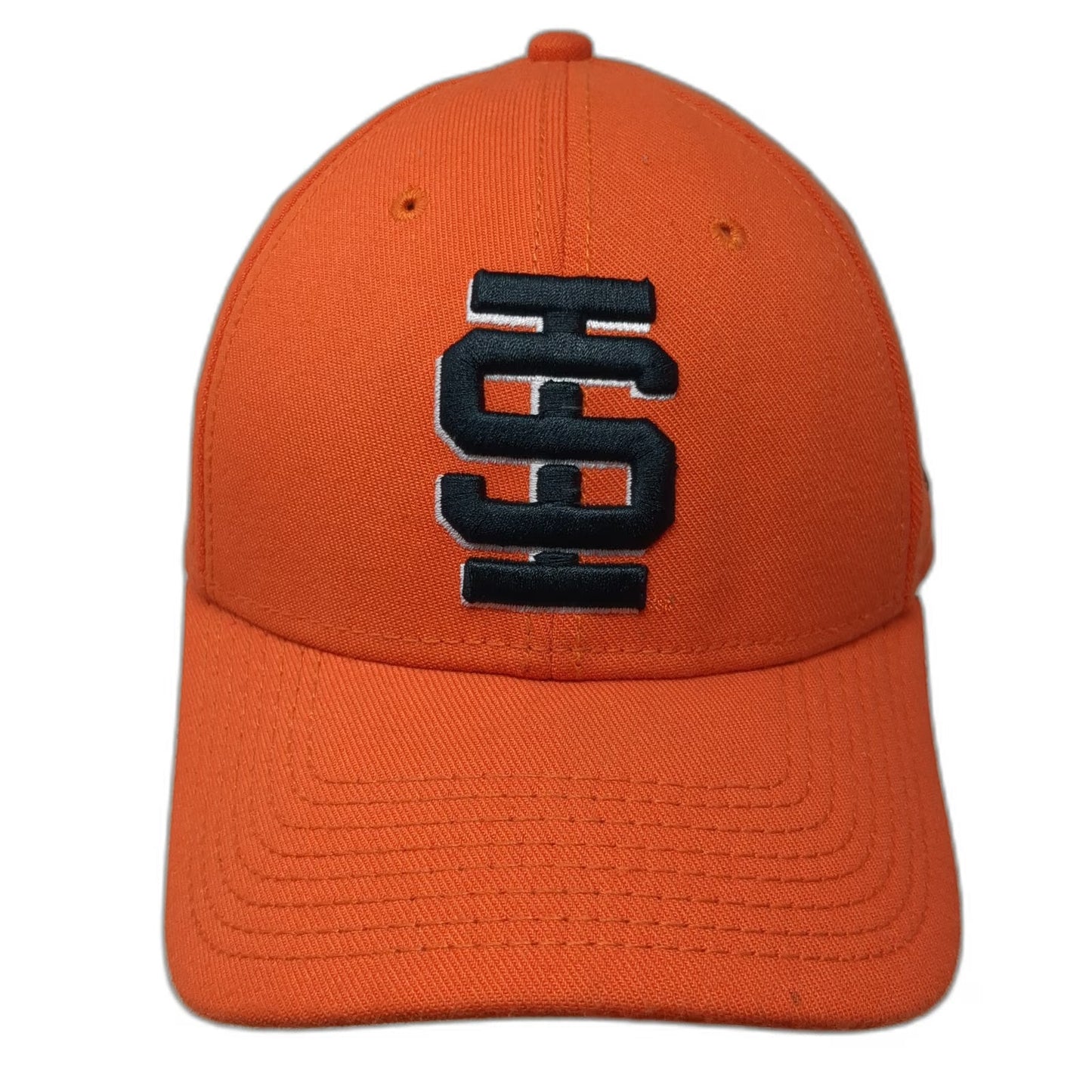 New Era Idaho State Bengals NCAA Cap Orange M 39THIRTY Stretch Fit Curved Hat