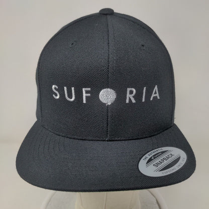 Suforia Snapback Hat Black One Size Embroidered Adjustable Yupoong