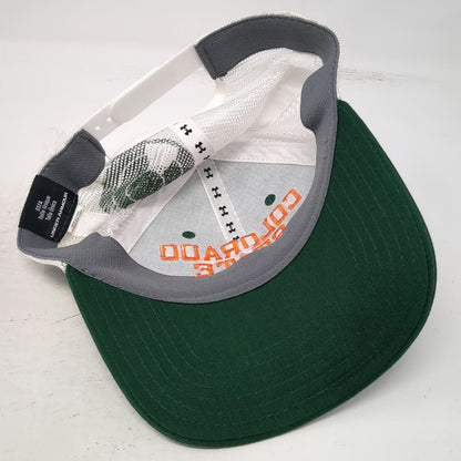 Colorado State Rams NCAA Under Armour Trucker Hat Green White Orange OSFM Snap