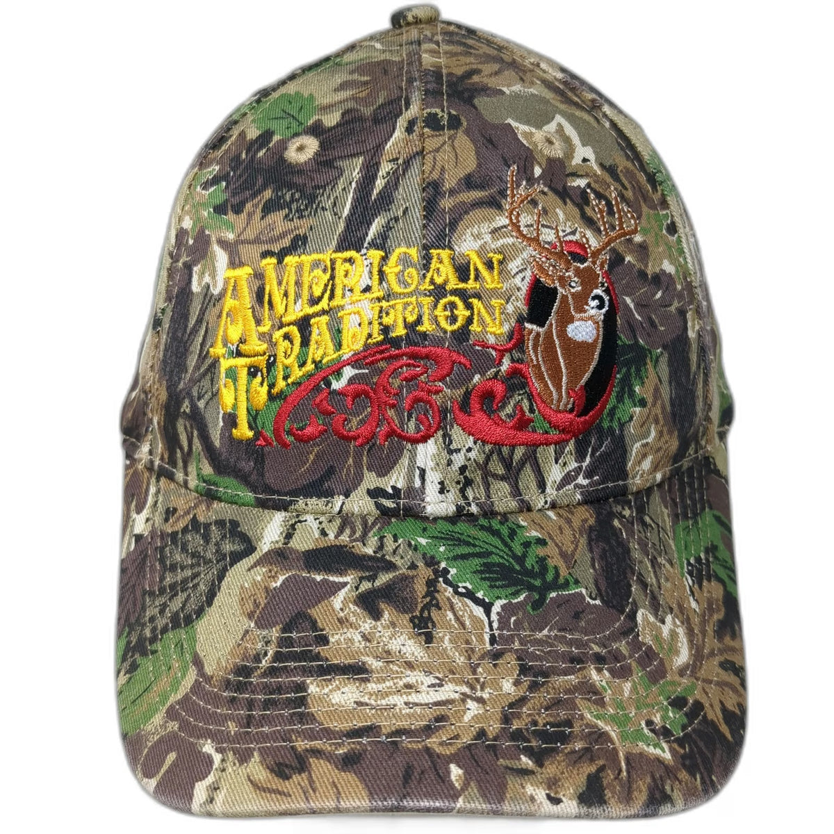 Bealls Outlet Baseball Cap Brown OSFM American Tradition Deer Camo Strapback Hat
