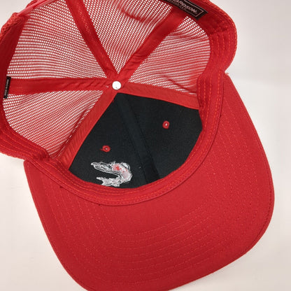 Sockeye Brewing Snapback Trucker Hat Red OS Adjustable Mesh Back Richardson
