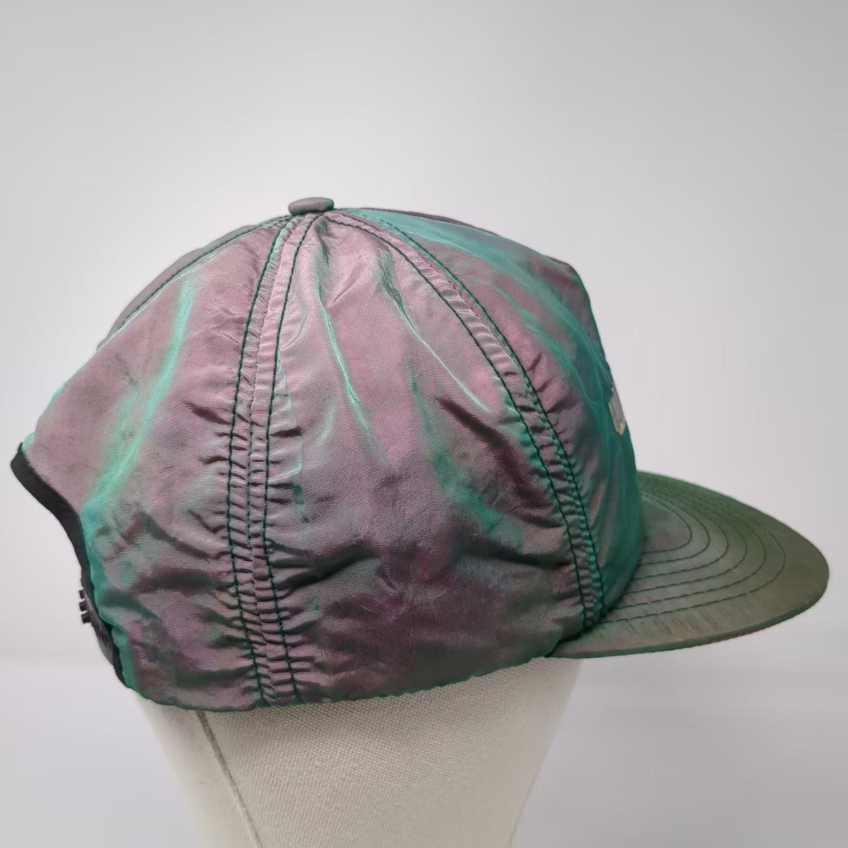 Wilsonart Iridescent Green Purple 5 Panel Snapback Hat OS Vintage Embroidered OS