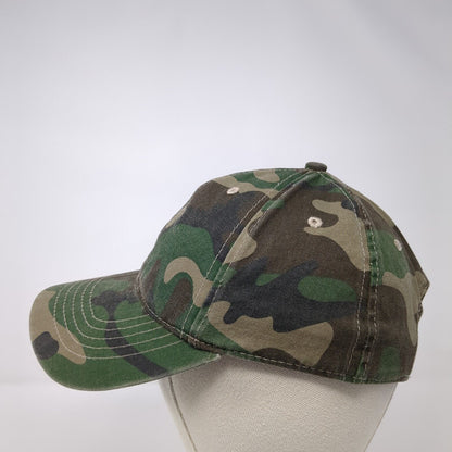 Unbranded Strapback Hat Camouflage OS Adjustable Vented Holes 6 Panel Blank