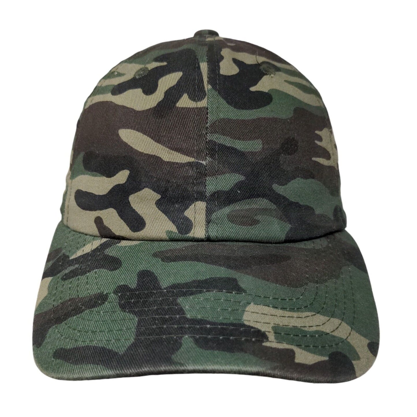 Ethos Slideback Hat Camouflage OSFA Adjustable Vented Holes 6 Panel Blank