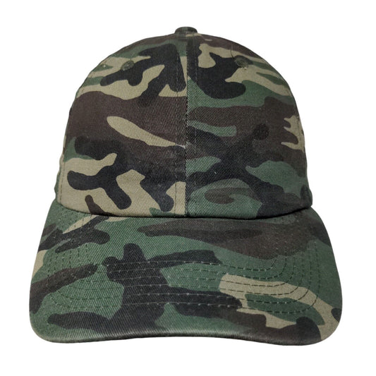 Ethos Slideback Hat Camouflage OSFA Adjustable Vented Holes 6 Panel Blank