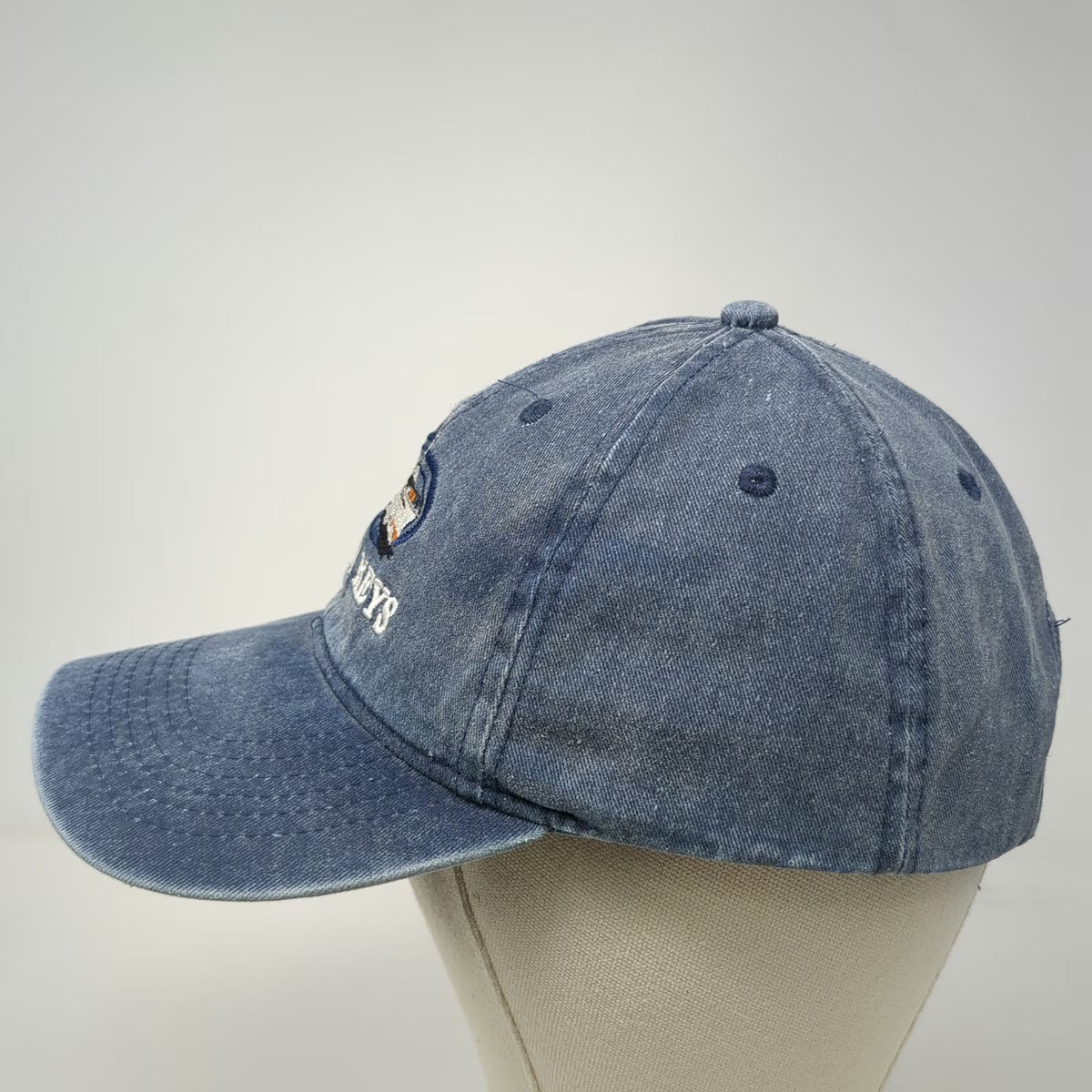 Blue Baseball Cap One Size Florida Keys Fishing Boat Embroidered Adjustable Hat