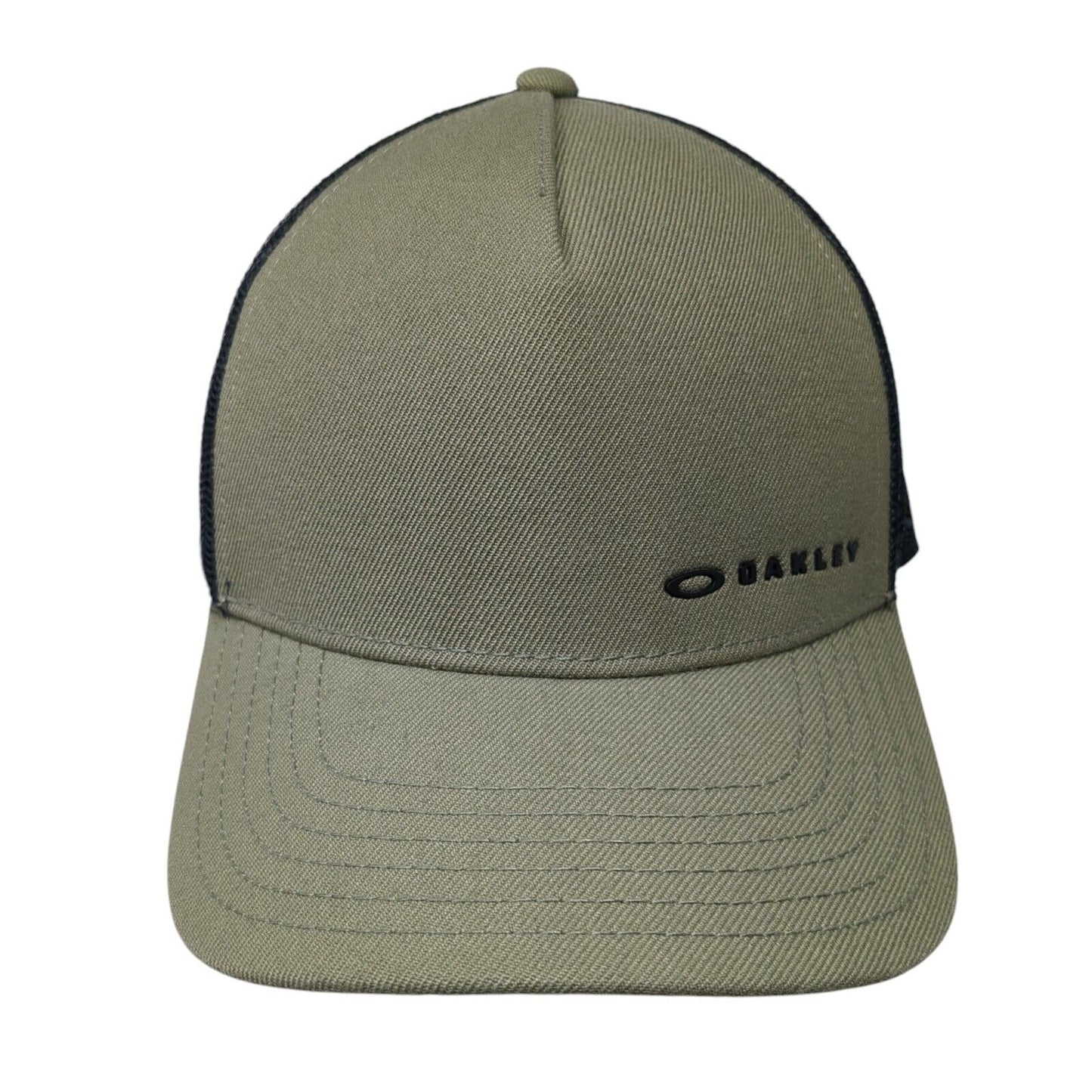 Oakley Snapback Trucker Hat Green One Size Adjustable Classic Mid Mesh Back