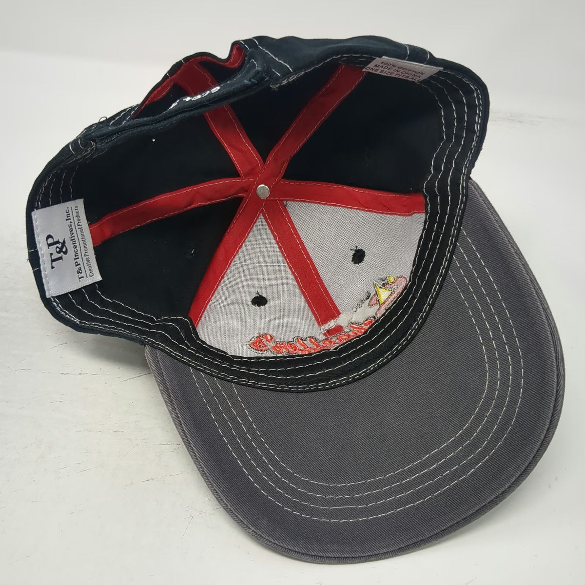 T&P Schaeffer's Specialized Lubricants Gray Black Baseball Cap One Size Hat