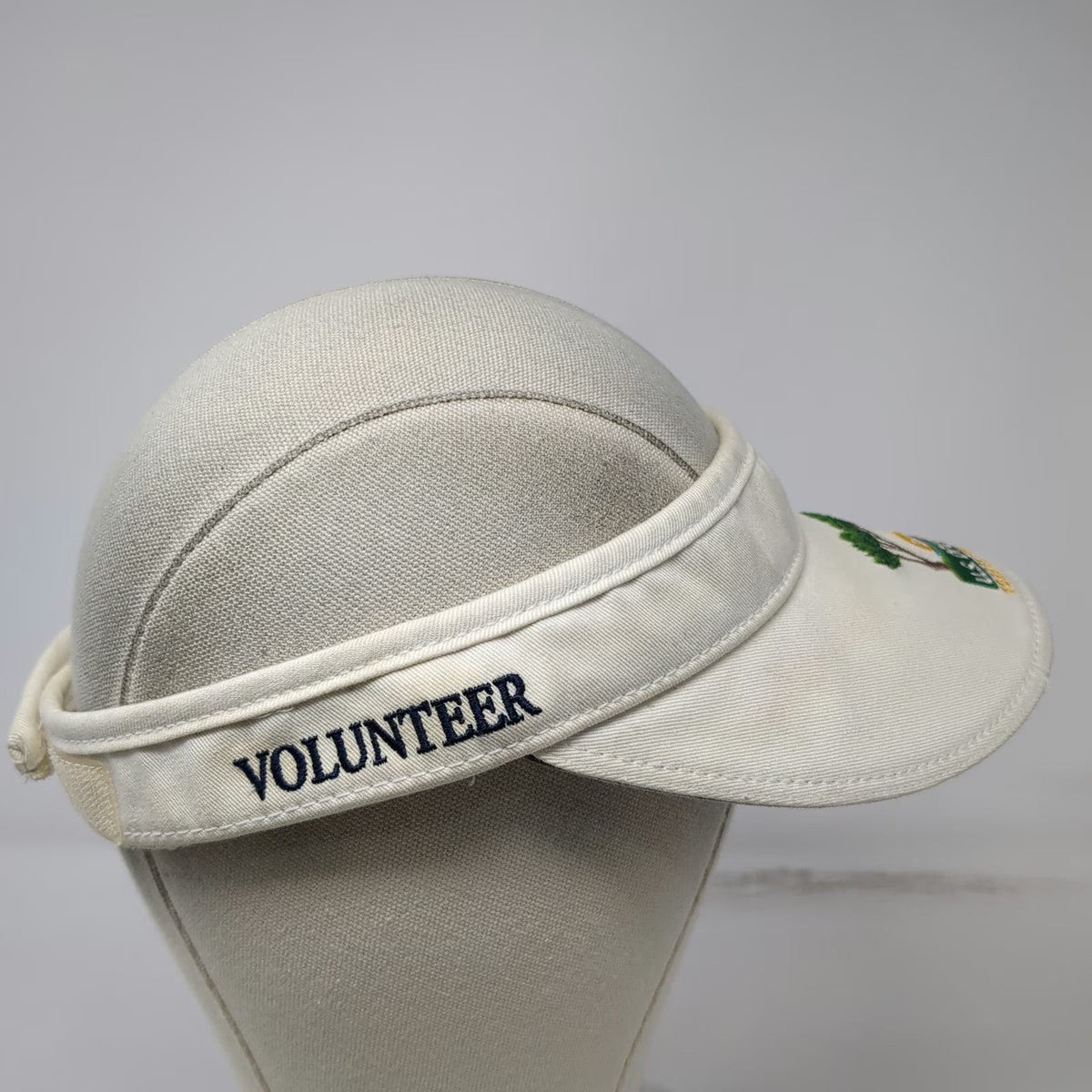 Visor White One Size U.S. Open Torrey Pines 2008 Volunteer Golf Hat USGA Cotton