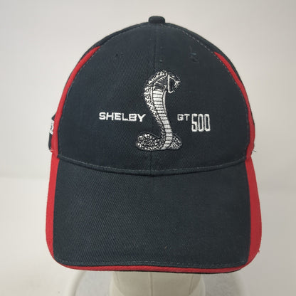Shelby GT500 Strapback Hat Black One Size Adjustable Embroidered Ford