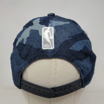 New Era Boy's Snapback Blue Camo Hat Embroidered Brooklyn Nets Logo 9Fifty