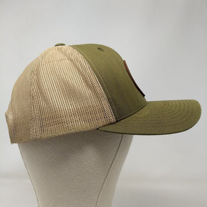 Maple Leaf Leather Patch Snapback Trucker Hat Multi OSFA Mesh Back