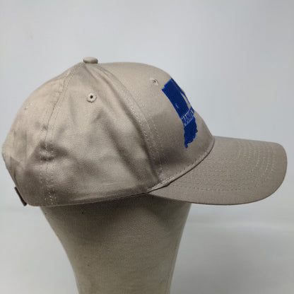 Port & Company Men's Strapback Hat Tan Adjustable RTE Manufacturing Logo