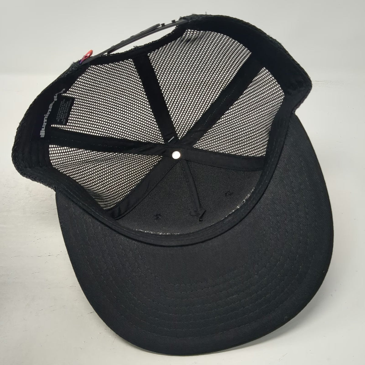 Illuminarium Trucker Hat Black 5 Panel Flat Bill Mesh Back Snapback W/Tags