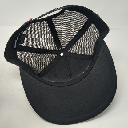Illuminarium Trucker Hat Black 5 Panel Flat Bill Mesh Back Snapback W/Tags