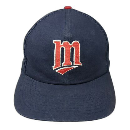 Minnesota Twins MLB Baseball Blue L Trucker Hat Mesh Snapback Vintage