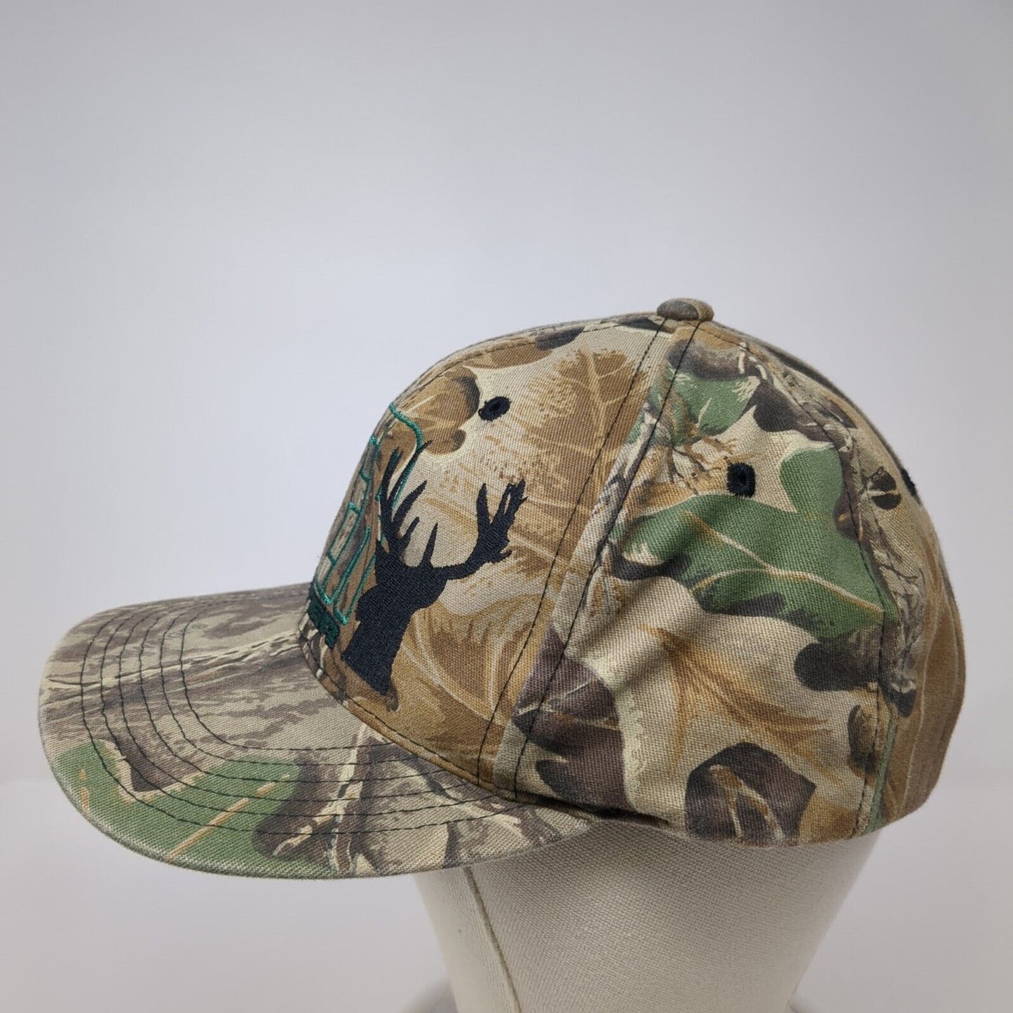 Deer Hunter Snapback Hat Camo One Size Adjustable Embroidered Hunting