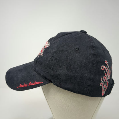 Harley-Davidson Baseball Cap Black Red Silver One Size Tribal Embroidery Hat