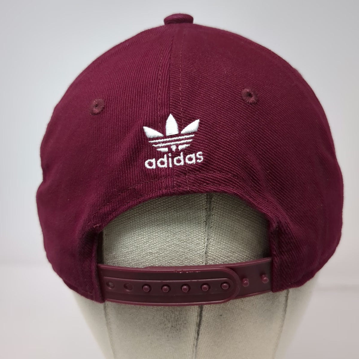 Adidas Snapback Red One Size Trefoil Logo Hat Embroidered Cotton 6-Panel Cap