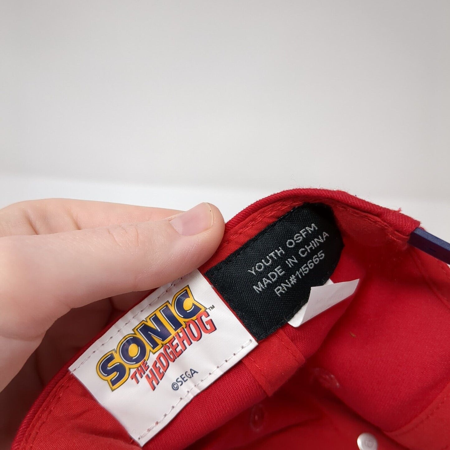 Sonic The Hedgehog Youth Snapback Hat Multicolor OS Adjustable Graphic Print