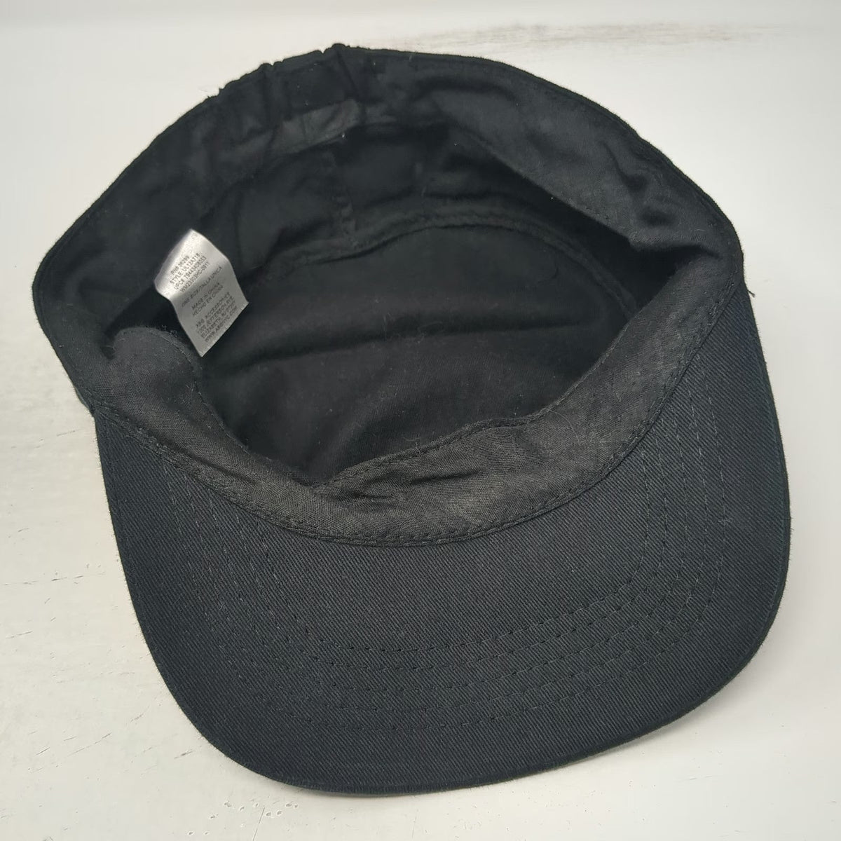 ABG Accessories Army Cap Black One Size Rhinestone Brim Cadet Military Hat