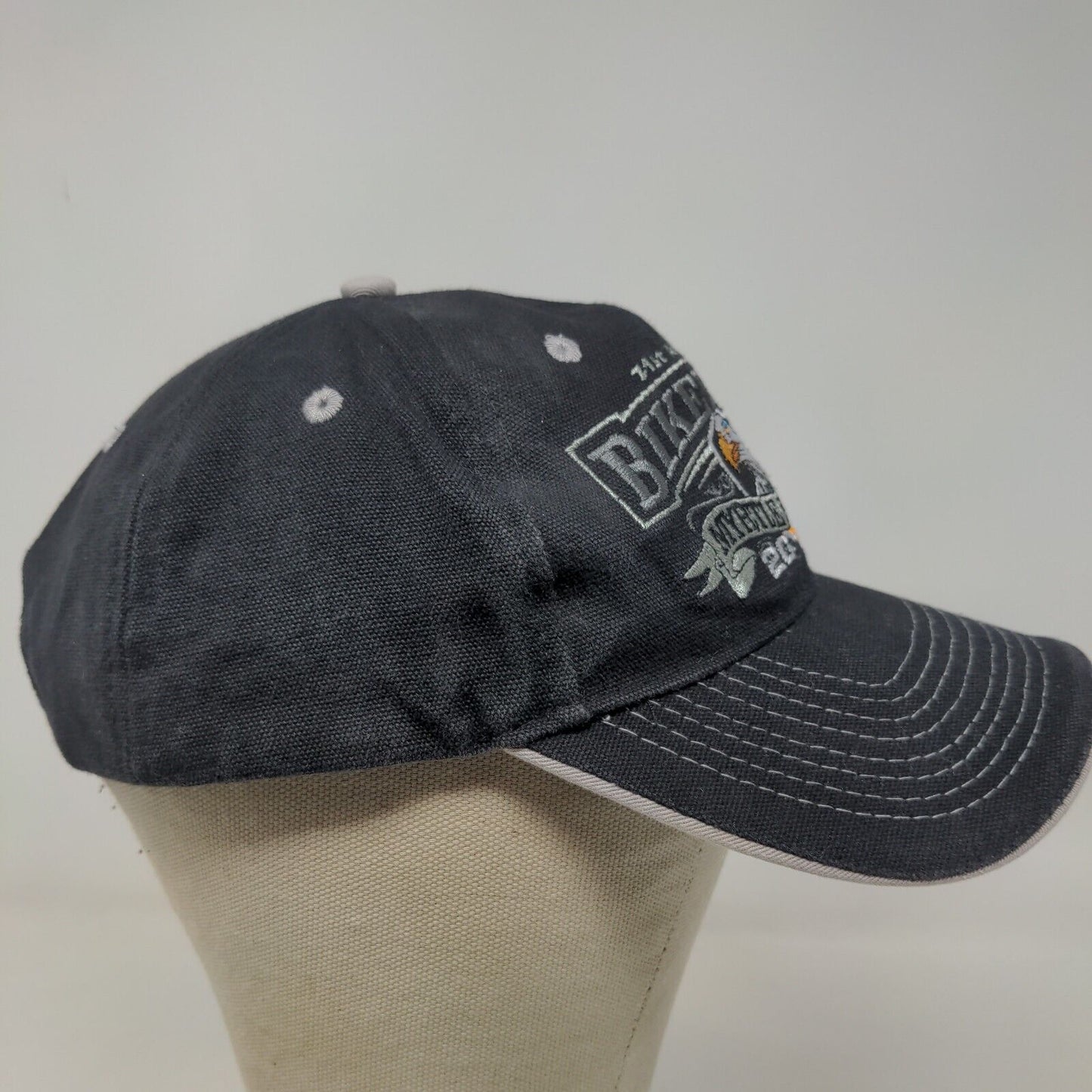 Bike Week 2011 Men's Strapback Hat Black OSFA Embroidered Myrtle Beach Logo