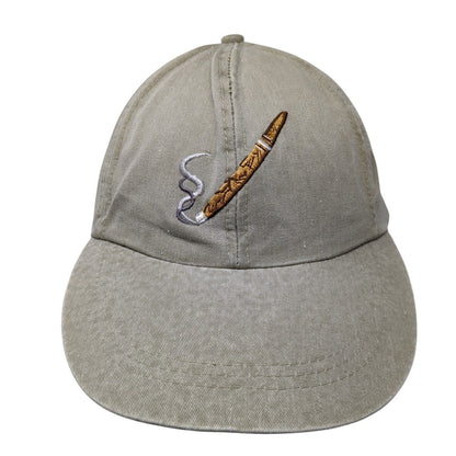 Unbranded Slideback Hat Tan One Size Solid Adjustable Leather Strap
