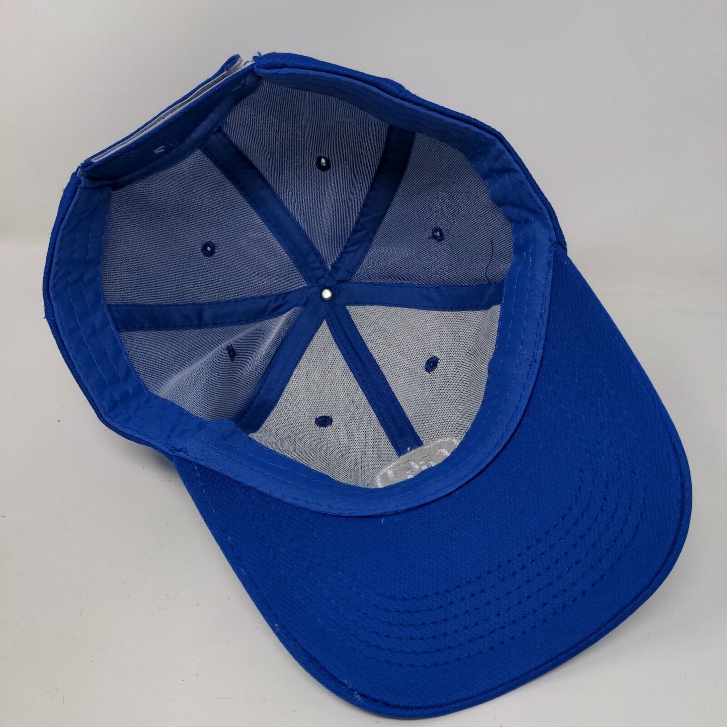 Unbranded Strapback Hat Blue One Size Adjustable Embroidered Vented Holes