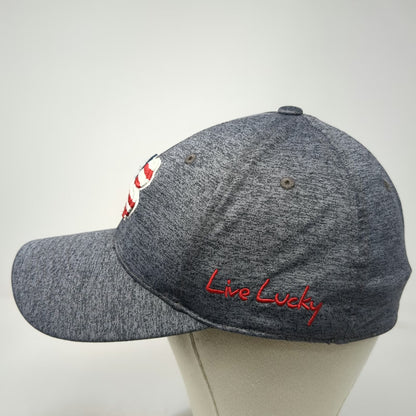 Black Clover Baseball Cap Gray XL Fitted American Flag Clover Live Lucky Hat