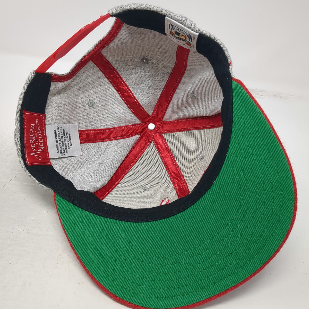 American Needle MLB St. Louis Cardinals Snapback Hat Gray Red One Size STL Cap