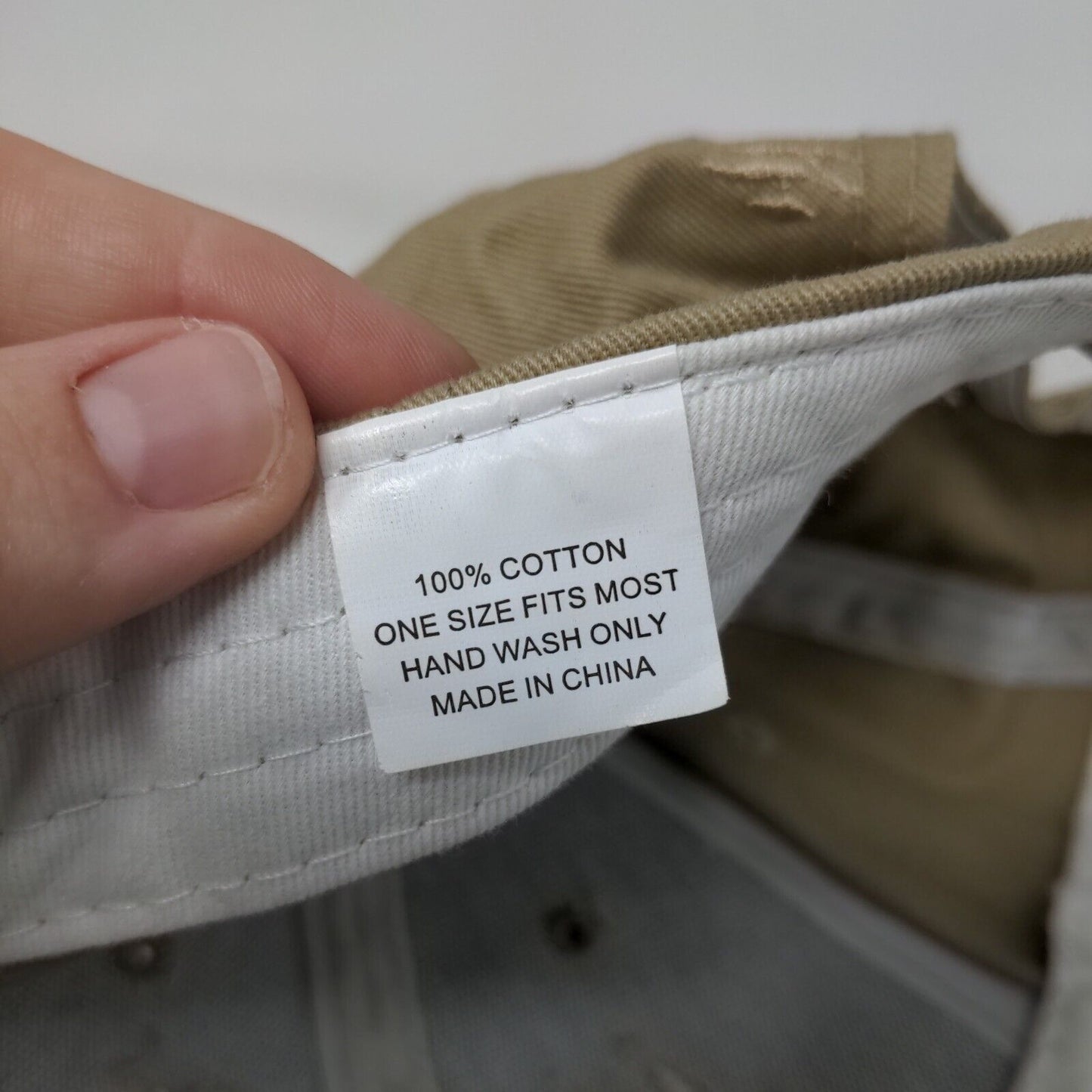 Unbranded Slideback Hat Tan OSFM Embroidered Adjustable Vent Holes