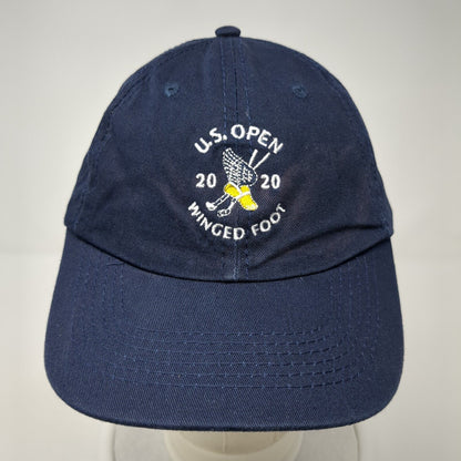 US Open 2020 Winged Foot Slideback Hat Blue One Size Solid USGA Member
