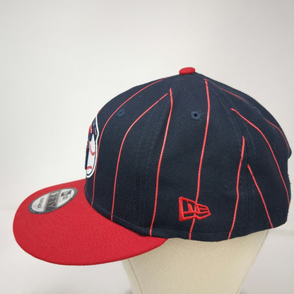 New Era Cleveland Guardians MLB Snapback Blue Red OSFM Pinstripe Winged G Hat