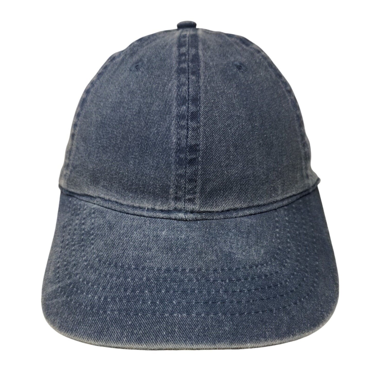 Unbranded Strapback Hat Blue OSFM Adjustable Blank Solid 6 Panel