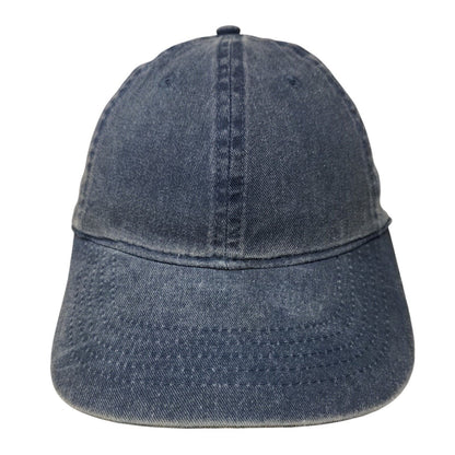 Unbranded Strapback Hat Blue OSFM Adjustable Blank Solid 6 Panel