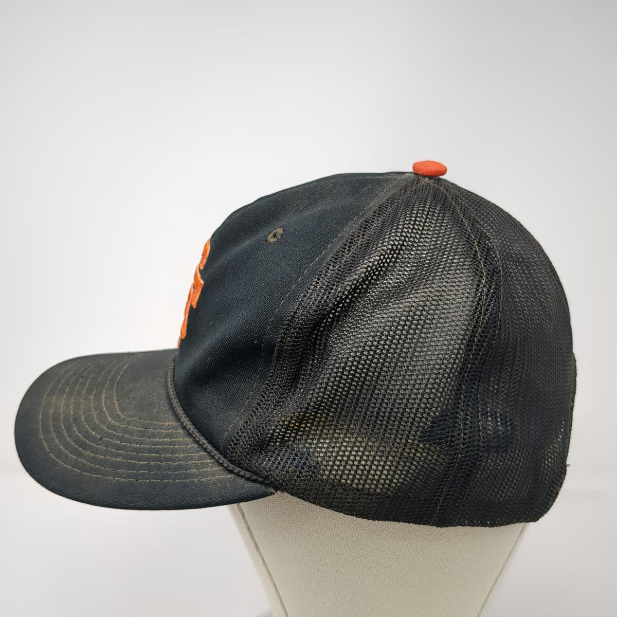 San Francisco 49ers NFL Sports Specialties Trucker Hat Black Orange Vintage