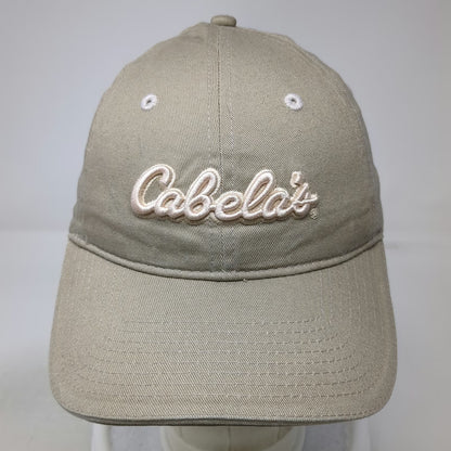 Cabela's Baseball Cap Beige One Size Worlds Foremost Outfitter Slideback Hat