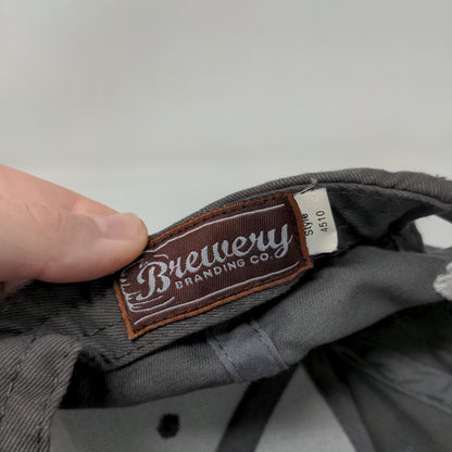 Work Hard Drink Beer Snapback Hat Gray One Size Adjustable Embroidered Brewery